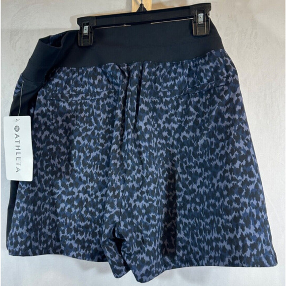 NWT Athleta Women’s Shorts Brooklyn Printed Camo Purple Blue Black Camo 18 D36 - Picture 4 of 6